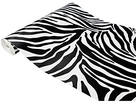 Klebefolie Möbel 45x100 cm | Möbelfolie selbstklebend im Deko-Stil - wasserfest und einfach anzubringen | Folie für Möbel ideal für Küche, Bad und kreative Raumgestaltung | Zebra