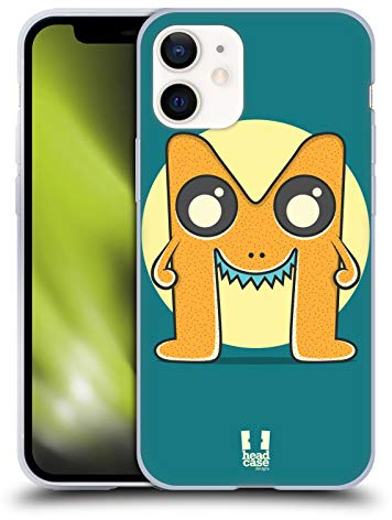 Head Case Designs Monster M Alphabet Monster Soft Gel Handyhülle Hülle kompatibel mit Apple iPhone 12 Mini