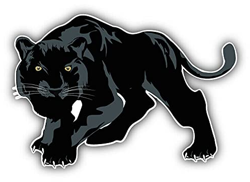 20cm! Hochwertiger Kühlschrank-Auto-Aufkleber Sticker Cartoon Comic Schwarzer Panther UV&Waschanlagenfest Decal