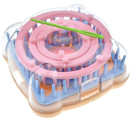 Hapivida Blumenstrick Webrahmen Set, Kunststoff Strickwerkzeugmit 5 Runde Blumenstrickwerkzeug und 2 Quadratische Strickmaschinen für Kinder, Erwachsene, Anfänger und Strickliebhaber