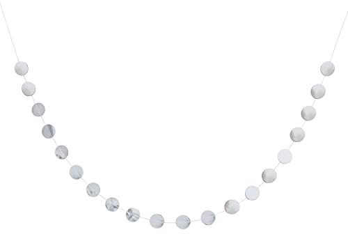 Oblique-Unique® Deckenhänger Papier Kreis Girlande Banner - Farbe wählbar - Deko für Geburtstag Hochzeit Jubiläum Party (Silber)