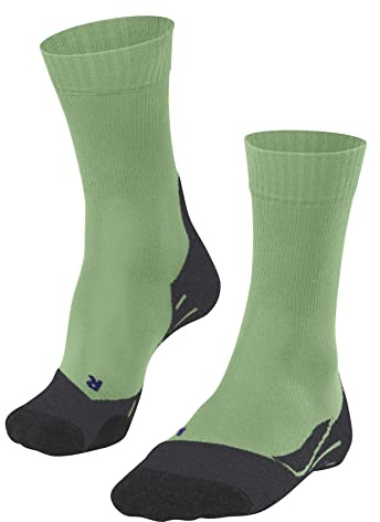 FALKE Damen Wandersocken TK2 Explore Cool W SO Lyocell Funktionsmaterial antiblasen dick 1 Paar, Grün (Quiet Green 7378), 35-36