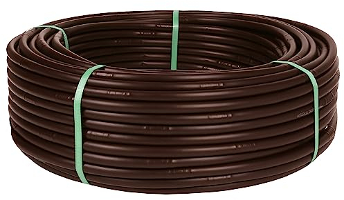 Tropfbewässerungs-Set, Tropfrohr, Bewässerungsleitung, Made in EU (16 mm/2,0 LPH, 200 m, braun)
