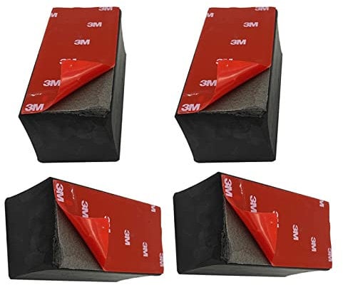 4pcs Furniture Risers Rubber Pads Couch Booster Square Table Feet Replacement Legs for Sofa,Desk,Bed,Cabinets,self-Adhesive Rubber feet Block high TV Cabinet heightened Coffee Table (50x50x30mm)