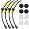 Tubi Serbatoio Decespugliatore Filtro Benzina, Decespugliatore Tubo Carburante, Kit tubo Filtro Serbatoio Carburante con Guarnizioni e Primer per Decespugliatore Motosega Tagliasiepi Potatore(4 Pezzi)