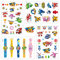Super Wings Kinder Temporäre Tattoos Super Wings Transforming Jett Tattoo Stickers Set Party Favor Tattoo Aufkleber (4 Blätter)