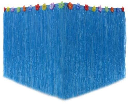 Glitter Dekoration Tisch Rock Tischrock DIY Gras Bast Fransen Banner Tischrock Geeignet for Geburtstag Hochzeit Party Gartendekoration (Color : Blue)