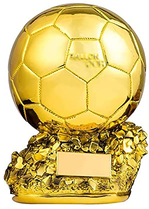 ADLUH Ballon d'Or Best Player Vergoldet Football Awards Fan Heimdekoration Fußballfans Meisterschaftstrophäe (16 cm)