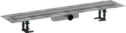 hansgrohe 56180800 RainDrain Compact Duschrinne 900 für Standardinstallation Edelstahl gebürstet Komplettset