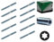 Stockschrauben Torx M8 [50, 60, 80, 100, 120mm] [Made in Germany] Schraubstifte Gewinde verzinkt Doppelgewinde für Rohrschellen Befestigung Montagematerial Schraube (60mm, 100stk)