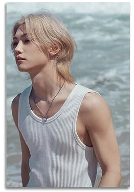 ECHUN Stray Kids Felix Lee Yong Bok Poster, ungerahmt, Leinwand, Wandkunst, 40 x 60 cm, Musik, modern, für den Innenbereich, Wandhalterung