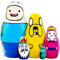 AEVVV Adventure Time Heroes Figurines – Lot de 5 poupées gigognes en bois – Matriochka russe en bois 8,9 cm