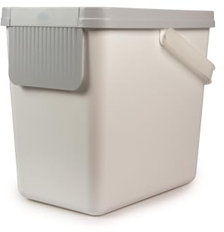 Lawry's Snips Poubelle Tri Sélectif 25 litres, Poubelle de Tri de Cuisine 26 x 36 x 34 cm Couleur Blanche, Made in Italy.