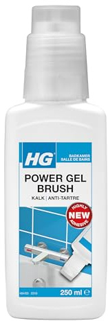 HG Power Gel Bürste, Kalkablagerentferner, Kalkrückstandentferner, Badreiniger, 250 ml