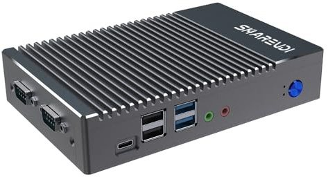 Sharevdi Fanless Mini PC, Micro pc AMD 6400T (1.0GHz-1.6GHzz), Mini Desktop Computer HD/VGA/BT4.0/Type-C/Wi-fi5.0, DDR3 SSD Unterstützt, Keine vorinstallierten Systeme(8GB 128GB)