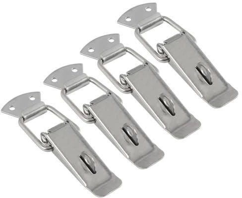 4 Stück Latch Catch Duck-Maul Schnalle Haken Holzkiste Fallen Klemme Metall Feder Fang Verschluss geladen Draw Toggle Clamp Fallen
