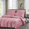 Gezu Housse de Couette Hiver 140x200cm Rose Flanelle Velours Double Face Épaissie Chaude Parure de Lit Adulte Literie 1 Personne avec 1 Taies d'oreiller 65x65cm avec Fermeture Éclair