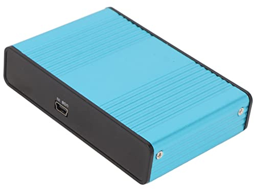 Akozon 6-Kanal-48-kHz-USB-Soundkarte, Externer Analoger Wiedergabe- und -Audioadapter mit SPDIF-Digital- für PC, Laptop, Computer (Blue)