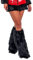 CocMouse Women's Fur Leg Warmers Sexy Furry Fuzzy Leg Warmers Soft Boot Cuffs Cover Christmas Cosplay Party Accessory Set (Black, One size)