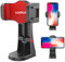 Lammcou Smartphone Trípode Adaptador, Soporte para Teléfono Móvil Tripod, Soporte de trípode Vertical y Horizontal con Adaptador de Zapata Doble, Tripod Mobile Clip Mount Giratorio 360 Negro