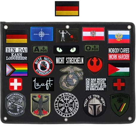 Patches de suspension 64 x 46 cm - Plaques pliantes - Écussons d'affichage mural - Tactique militaire - Marquage board - Organisateur - Titulaire - Display - Collection