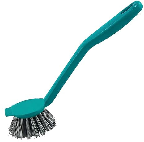 PARENCE.- Brosse à Récurer avec Manche - 20cm de Longueur, Poils Semi durs et Compact - Rangement Facile, Ergonomique, Nettoyage - Couleur Aléatoire