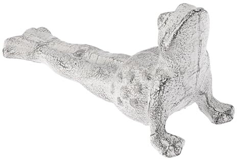 SUMTree Butée de porte décorative rétro en fonte blanche rouillée, grenouille de yoga
