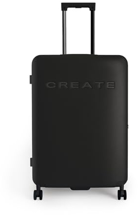 CREATE / Luggage Studio/Polycarbonat-Koffer Schwarz / 47x27x66cm / TSA-Vorhängeschloss, 4 multidirektionale Doppelrollen, Innenorganizer, Starke und langlebige Materialien