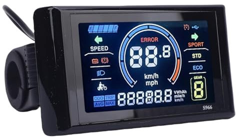 Display LCD in Bici Elettrica Colorata, Computer Ciclistica per Mountain Bike Ad Alta Definizione, Metro Intelligente del Tetto D'acqua con Connettore NFC SM per Scooter E,