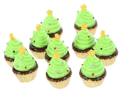 Holibanna 10stücke Künstliche Cupcake-attrappen Simulationskuchen Deko-modelle für Foto-shootings Heim und Partydekoration aus Robustem Kunstharz