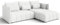 AXLIVING Weiß Ecksofa mit Schlaffunktion und Bettkasten Cosmova 245cm