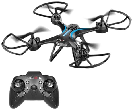 Flybotic – Stunt Drone – Drone Radiocomandato 2,4 GHz – Decollo & Atterraggio Automatico – Volo Stazionario – Acrobazie 360° – 3 Velocità – 2 Batterie Incluse – RC Principianti Bambini/Adolescenti