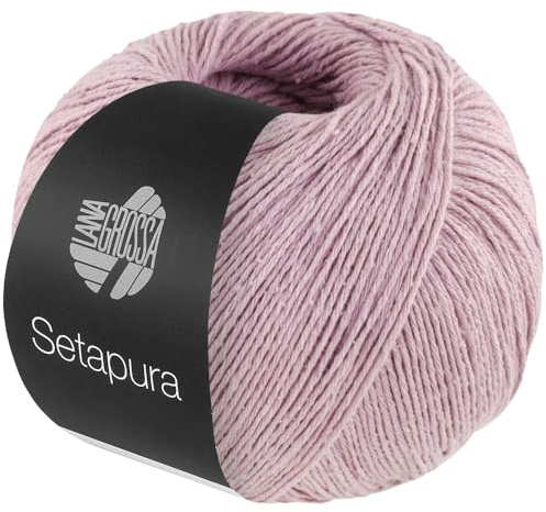 LANA GROSSA Setapura | Angenehm weiches, mattes Seidengarn | Handstrickgarn aus 100% Seide | 50g Wolle zum Stricken & Häkeln | 200m Garn FB 26
