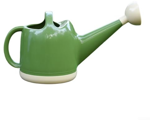 Regadera de plástico PP 4L con boquilla larga ergonómica y accesorio de pulverización desmontable para flujo de agua controlado (verde claro 4L)