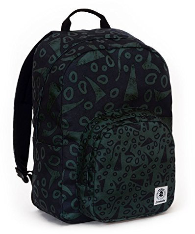 ZAINO INVICTA - OLLIE PACK FANTASY - Blu - Verde - tasca porta pc padded - americano 25 LT
