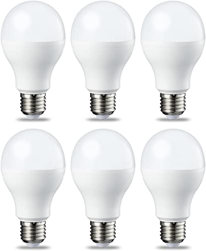 Amazon Basics LED E27 Edison Screw Bulb, 13W (Equivalent to 100W), Warm White, Non Dimmable - Pack of 6