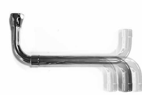 BAGNOCLIC Anna Allungabile Orientabile in Cromo | Tubo Doccia Estensibile con Snodo Regolabile | Design Funzionale e Resistente | Facile Installazione