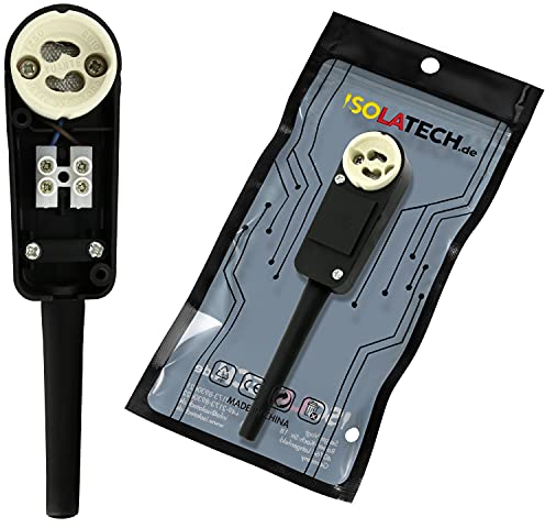 ISOLATECH 1Stk GU10 Fassung mit Anschlusskasten LED Energiesparlampen (max.250V/2A) Leuchtmittel Home Installation Einbau Decke Halterung Küche Badezimmer Sockel Zubehör