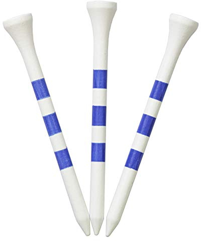 Longridge 's True Hite Holz Golf Tees 83mm (20Pcs), Blau/Weiß,