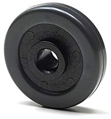 Foppapedretti 4 Ruote Gommate per Assai, ⌀ 4cm, Nero