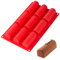 Webake Twinkie Pan Mini-Form aus Silikon für 3D-Zylinder-Mousse, DIY-Pudding-Kuchenformen, rechteckig, 9 Mulden, Rot