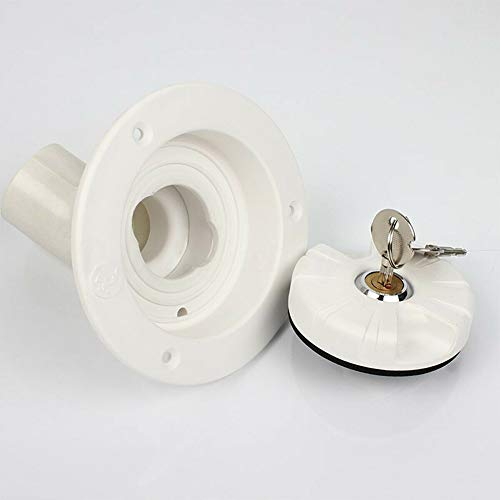 Bouchon d'entrée d'eau par gravité verrouillable avec serrure, filtre d'entrée verrouillable pour la plupart des entrées d'eau douce sur camping-cars, caravanes et bateaux