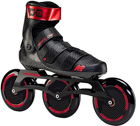 K2 Skates Unisex Inline Skates Redline 125, Black - red, 30F0199.1.1.060