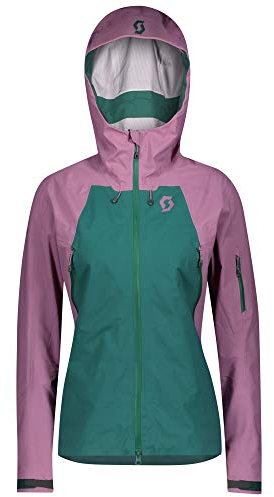 Scott W Explorair 3L Jacket Colorblock-Grün-Lila, Damen Dermizax™ Windbreaker, Größe S - Farbe Cassis Pink - Jasper Gree