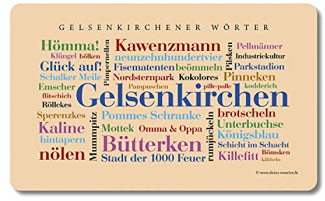 Frühstücksbrettchen Gelsenkirchener Wörter