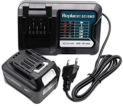 12V 4.0Ah BL1041B Akku mit Ladegerät DC10WD für Makita 10,8V-12V Akku BL1040B BL1020B BL1021B BL1015 BL1016 DF031D DF0331D TD110D JR103D JR105D HSS01D HP332D 197406-2