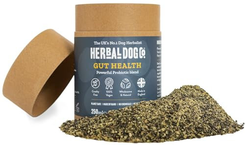 Herbal Dog Co Gut Health Probiotic Blend for Dogs, 250ml - Supports Digestive Health & Wellbeing - Food Supplement for Dogs & Puppies - All-Natural, Vegan, Made in UK