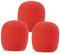 LEFXMOPHY SM58 Pop Filter，Mic Foam Replacement for Shure SM58 SM48 Vocal Microphone Windscreen, Red Noise-cancellation Windsock Cover 3-pack