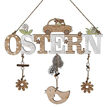 formano Schriftzug zum Anhängen Holz 'Ostern' Dekoration zu Ostern