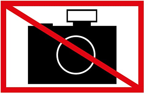 Generisch Tin Sign Blechschild 20x30 cm Hinweis Schild Fotografieren verboten Wand Deko Bar Kneipe Cafe Sammler Geschenk